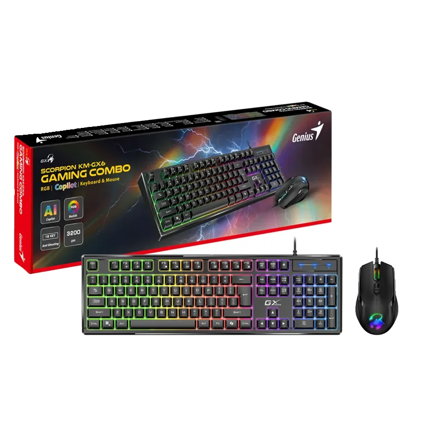 לקובץ סט מקלדת ועכבר גיימינג GENIUS SCORPION KM-GX6